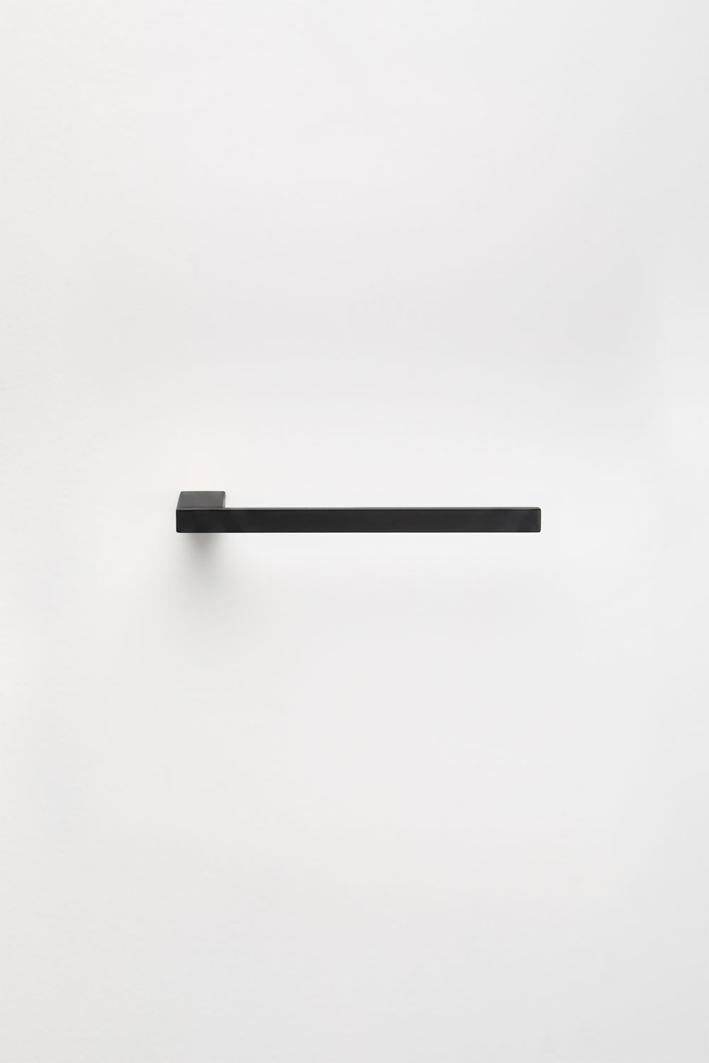 Wall-mounted 30 cm towel rail for bathroom in matte black stainless steel Olvam, gallery image 4