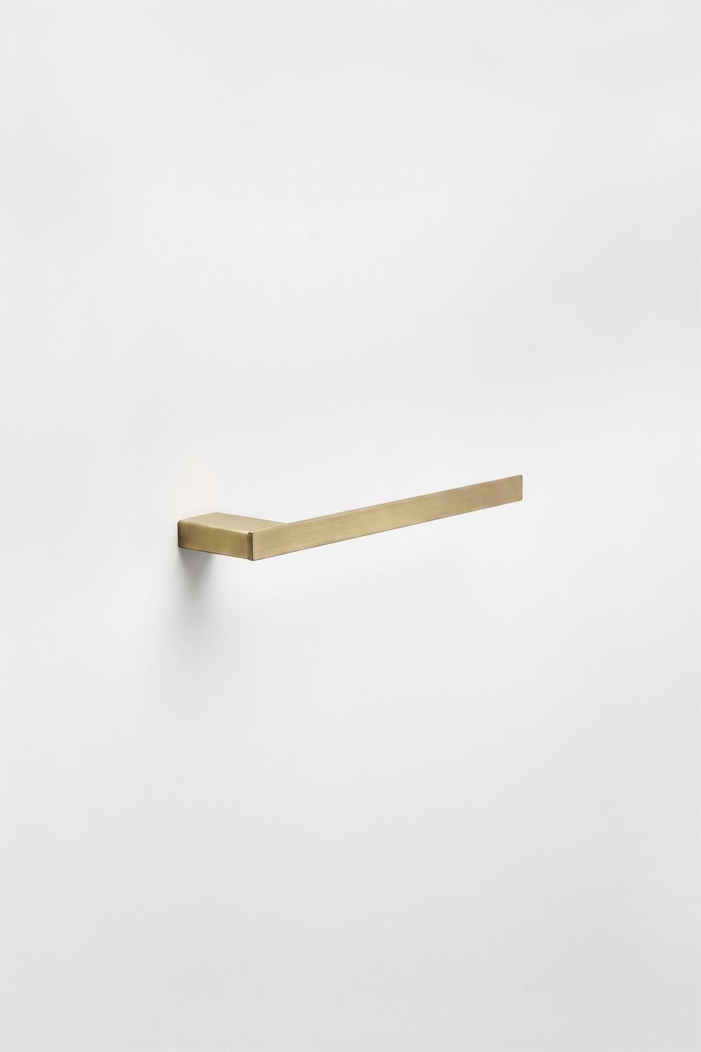 Wall-mounted 30 cm towel rail for bathroom in brushed gold stainless steel Olvam, gallery image 3