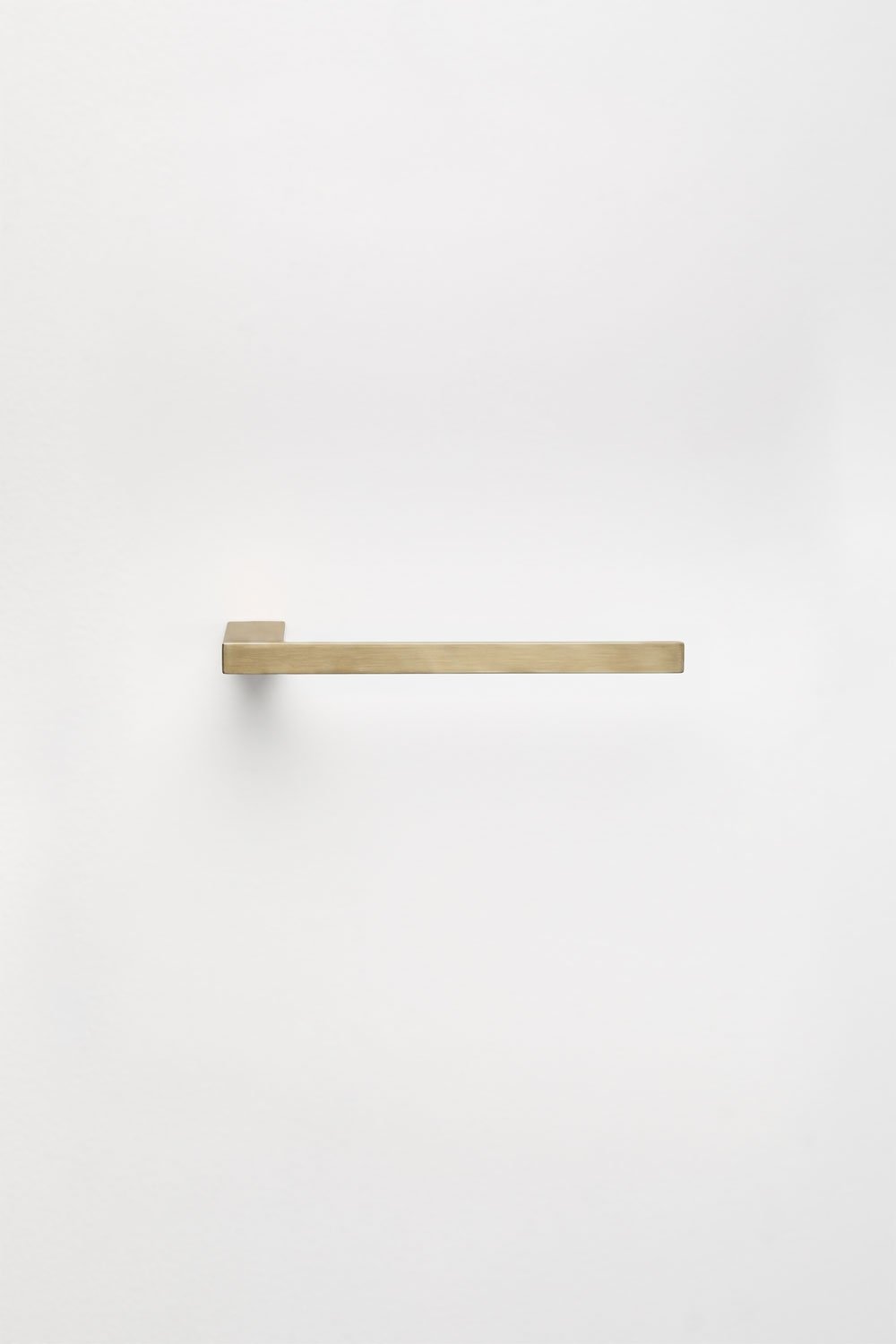 Wall-mounted 30 cm towel rail for bathroom in brushed gold stainless steel Olvam, gallery image 4