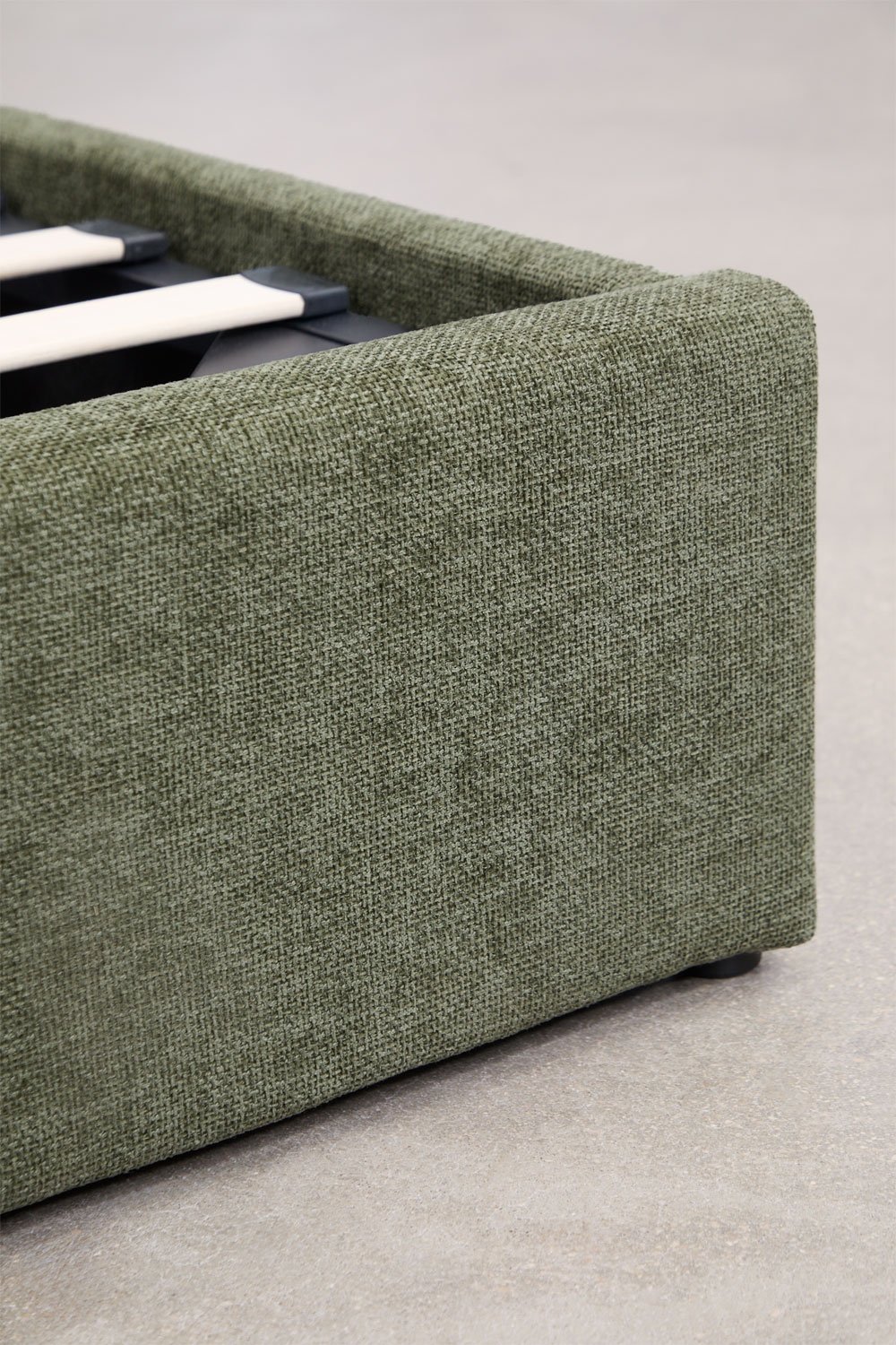 Abiel upholstered bed with lift-up storage base, gallery image 7
