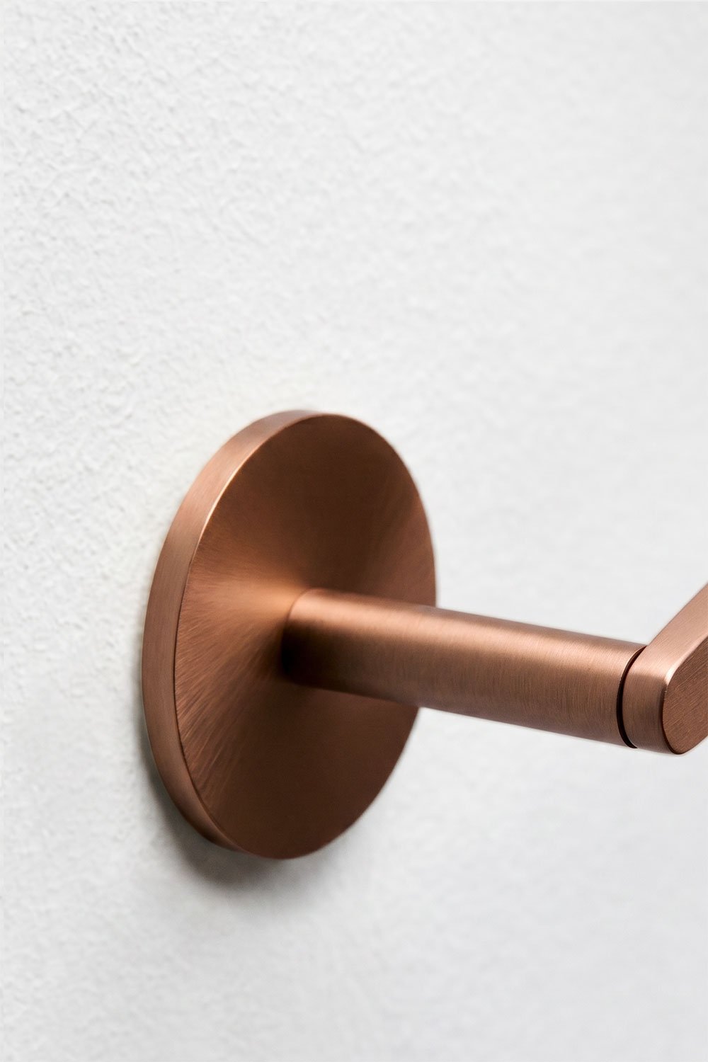Adhesive wall-mounted towel rail with 60 cm bar for bathroom in rose gold stainless steel Caldrumi, gallery image 5