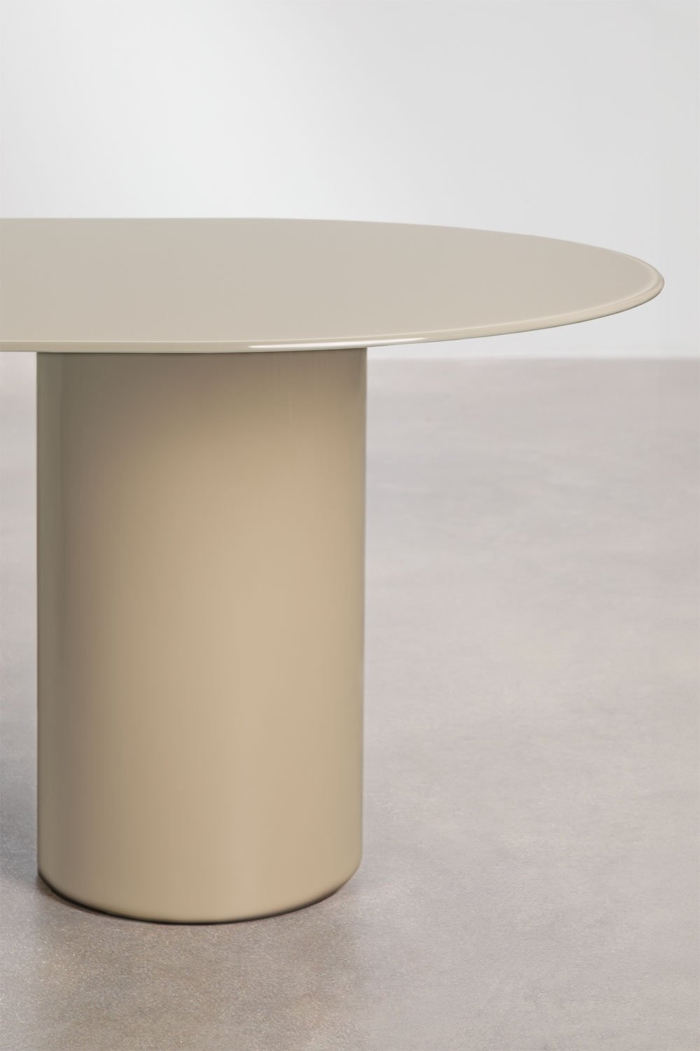 Oval dining table 220x110 cm in tempered glass and MDF Asgri, gallery image 5