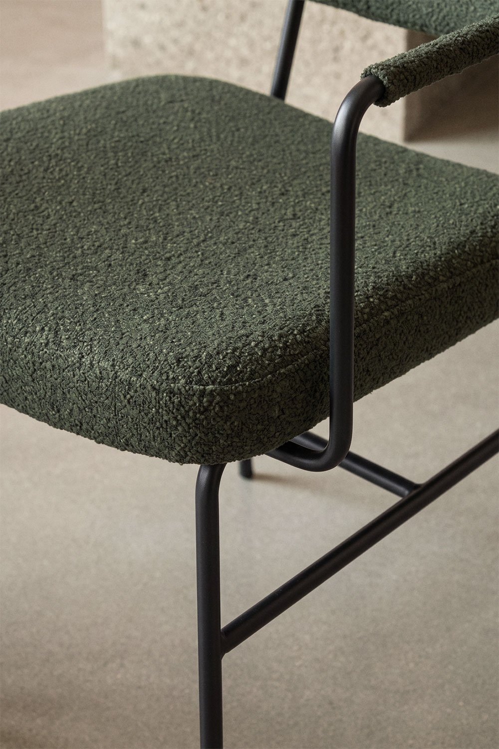 Milih upholstered dining chair with armrests, gallery image 7