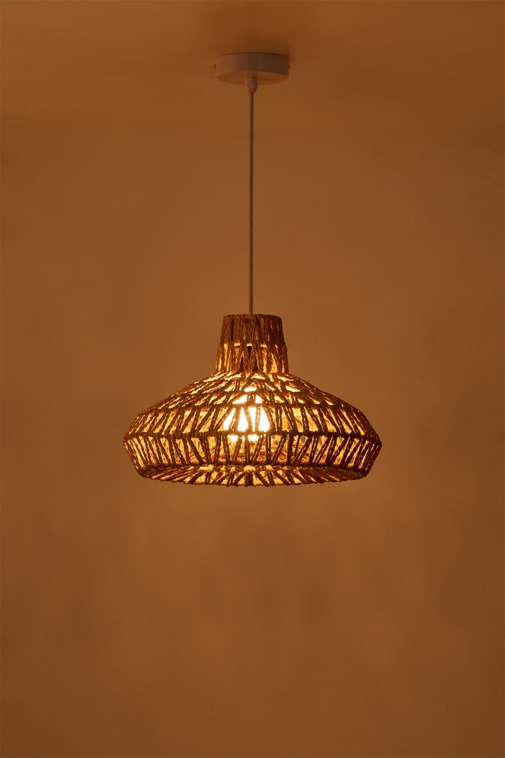 Maslany braided paper ceiling lamp, gallery image 4