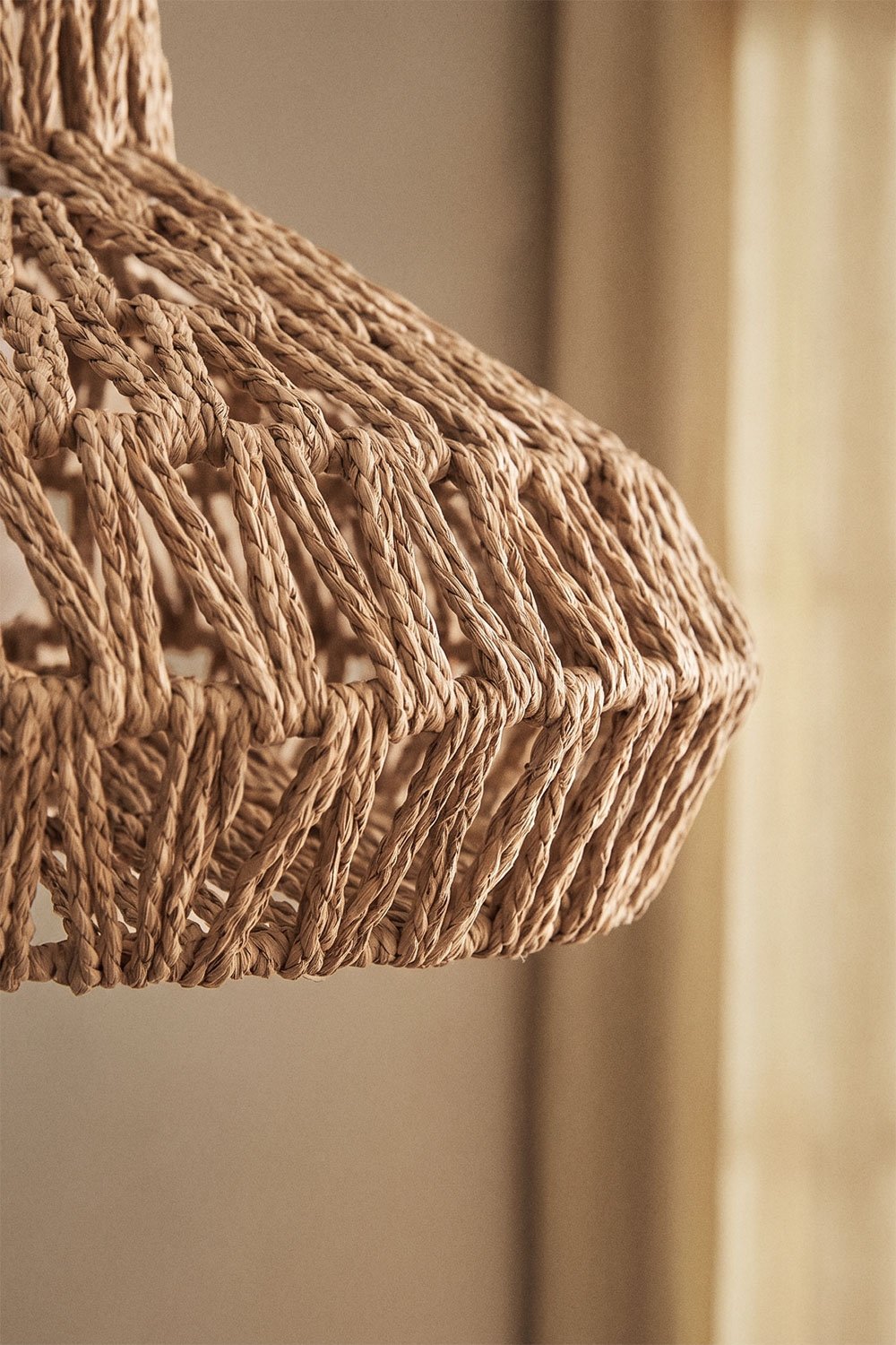Maslany braided paper ceiling lamp, gallery image 2