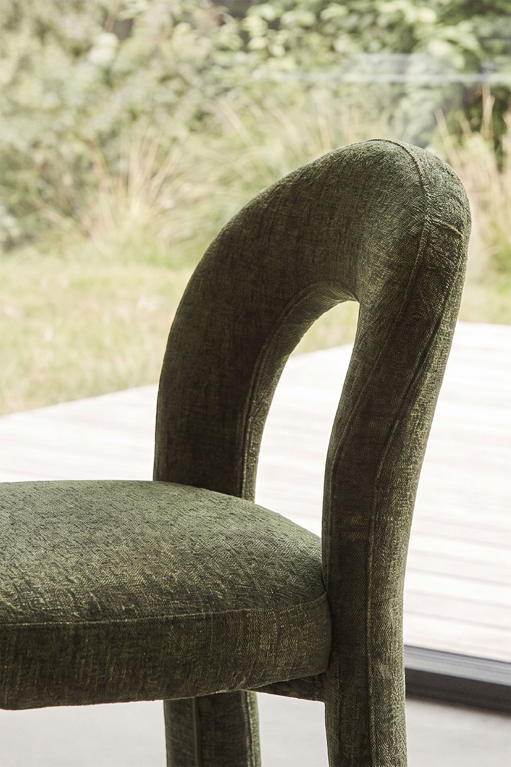 Gianis upholstered high stool in iron, gallery image 2