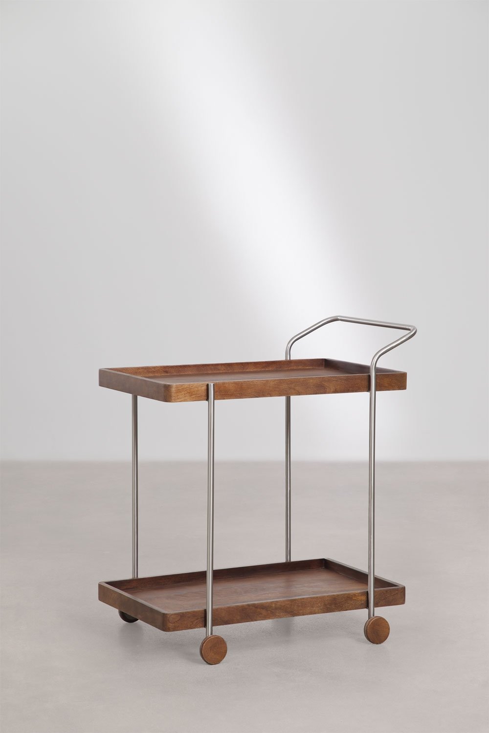 Danalex kitchen cart in mango wood and stainless steel, gallery image 3