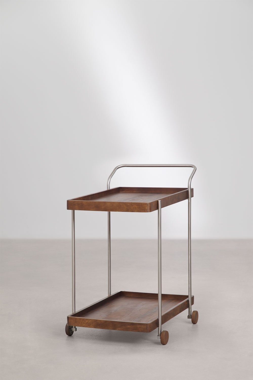 Danalex kitchen cart in mango wood and stainless steel, gallery image 4