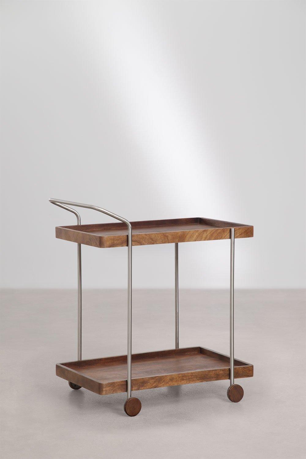 Danalex kitchen cart in mango wood and stainless steel, gallery image 5