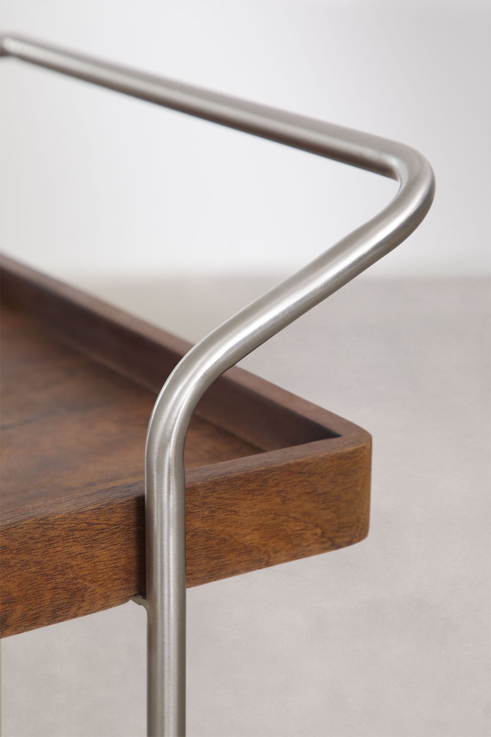 Danalex kitchen cart in mango wood and stainless steel, gallery image 6