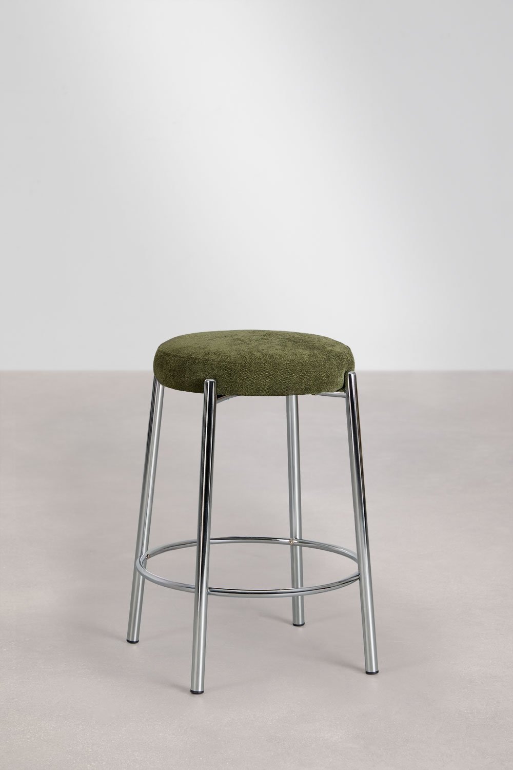 Zantria upholstered high stool in iron, gallery image 3
