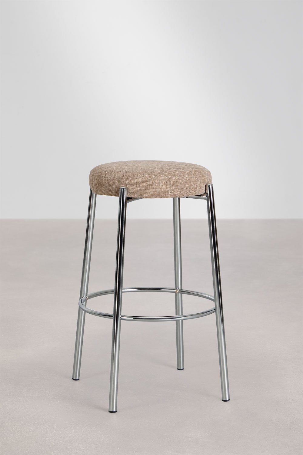 Zantria upholstered high stool in iron, gallery image 3
