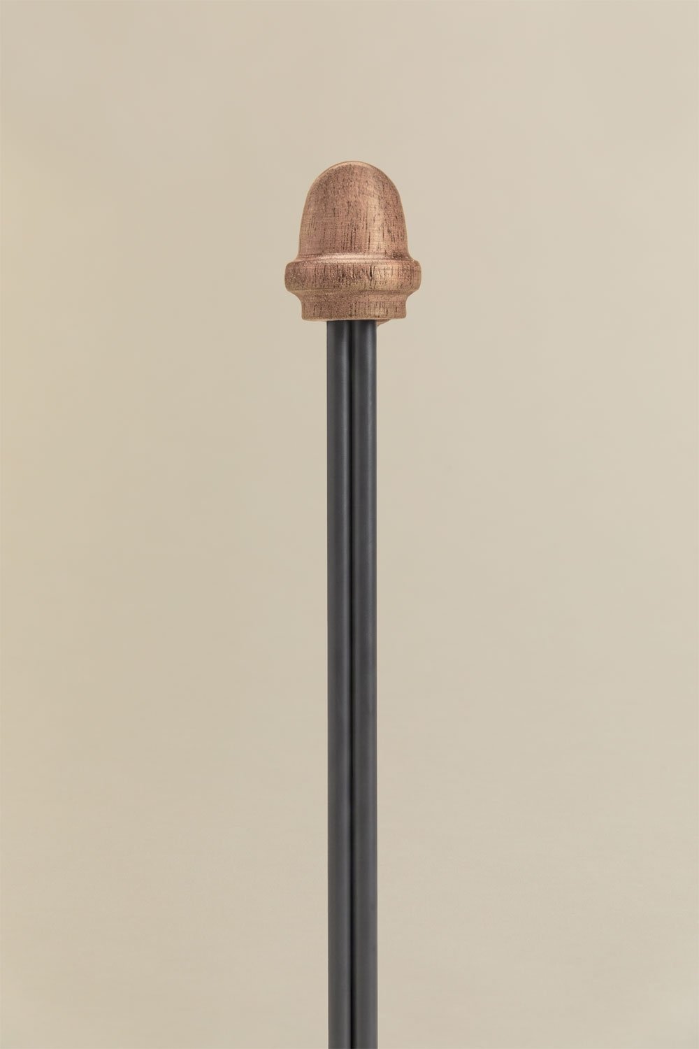 Acacia wood and iron kitchen paper towel holder Andoni, gallery image 4