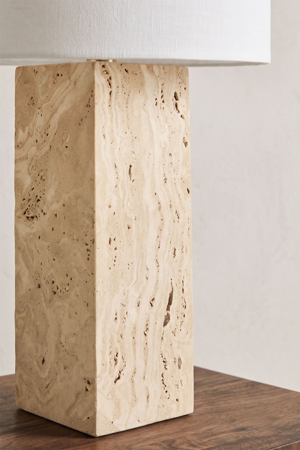 Davise travertine table lamp, gallery image 2