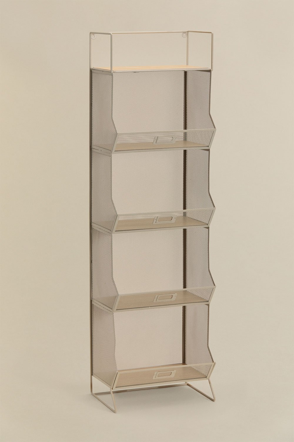 Storage shelf 30x105 cm in iron and MDF Antxo, gallery image 3
