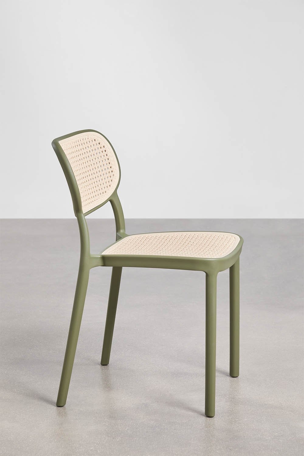 Rectangular extendable table set 240-300x100 cm in aluminum Karena and 10 stackable dining chairs in polypropylene Omara, gallery image 9