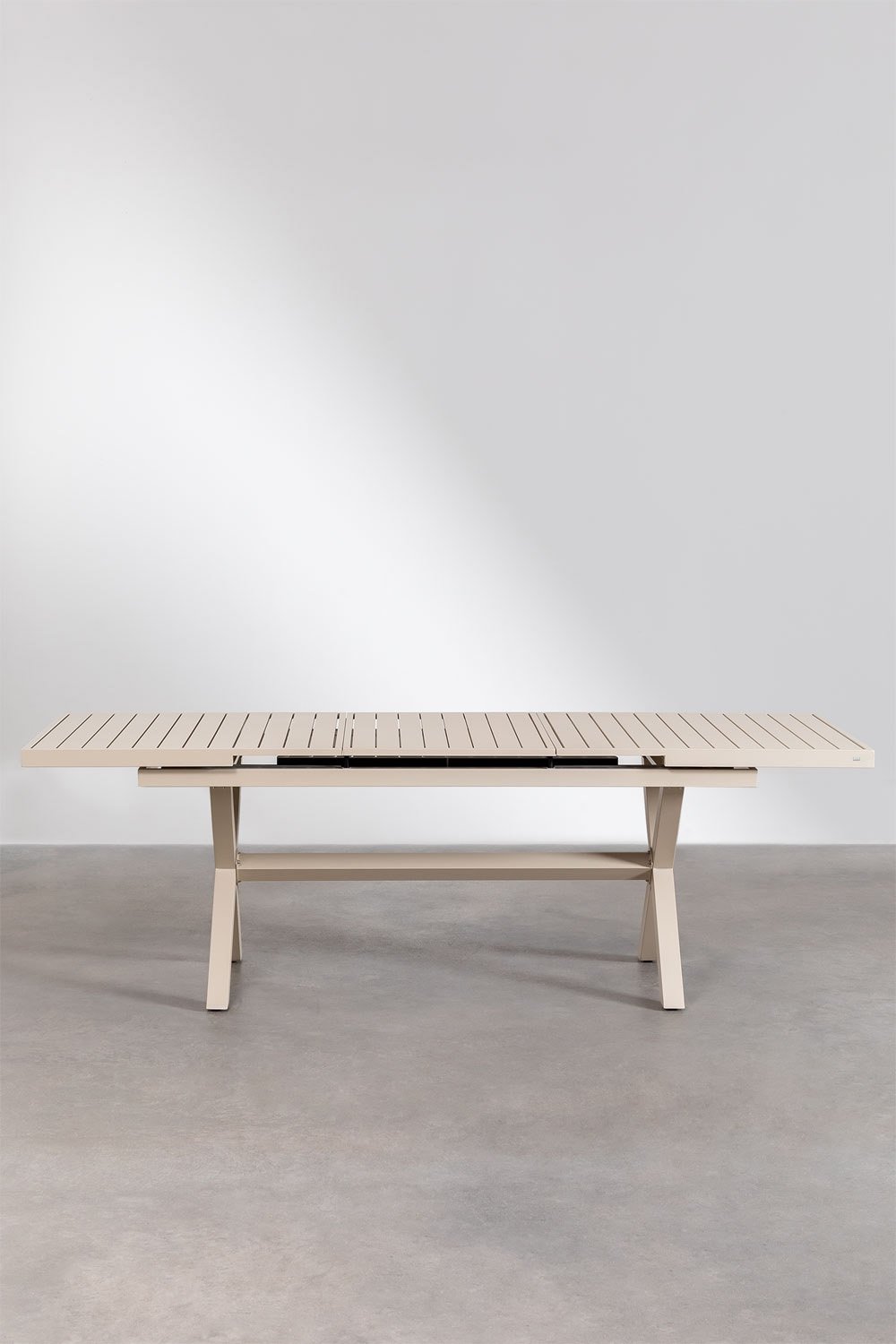Rectangular extendable garden table in aluminum Karena, gallery image 6