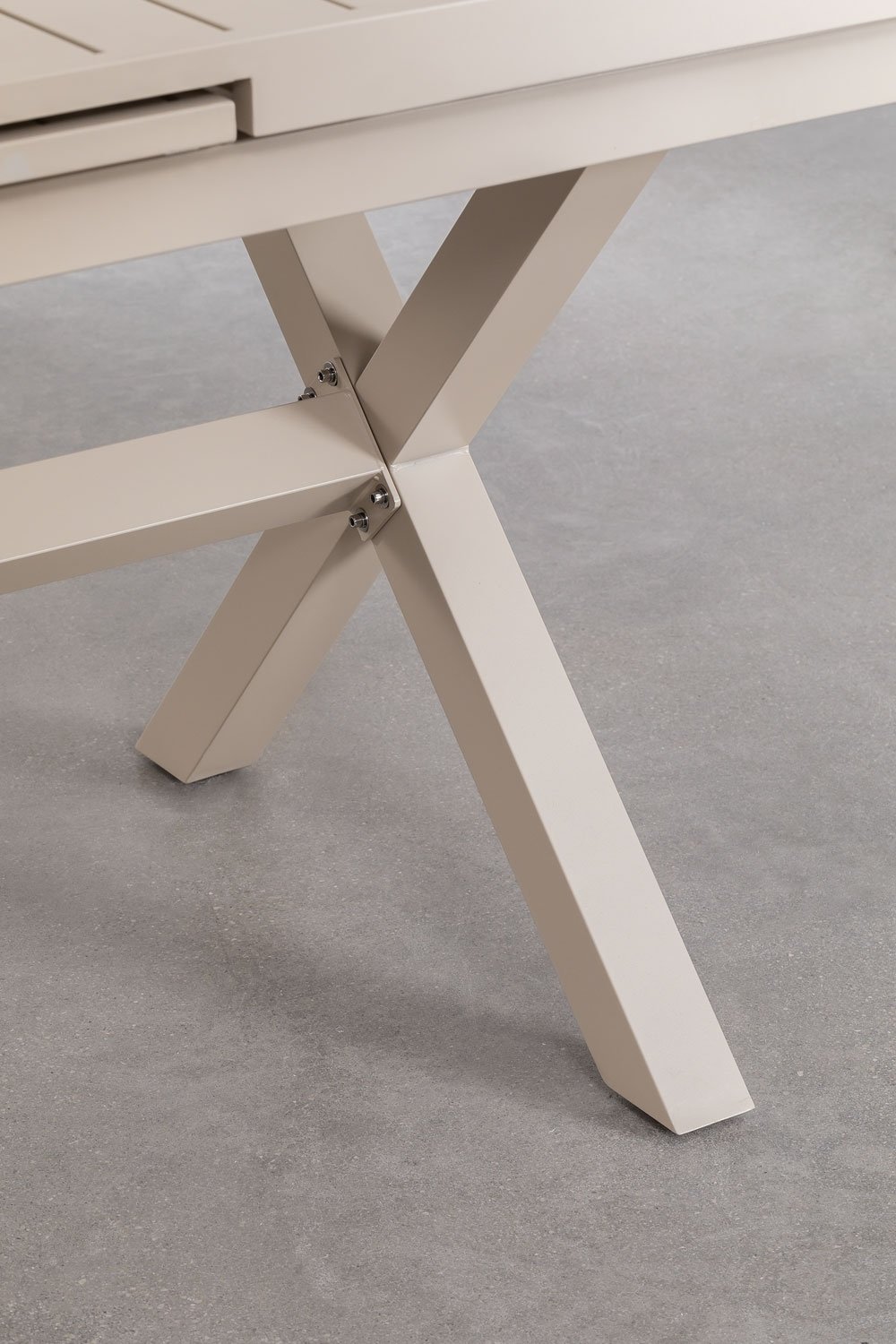 Rectangular extendable garden table in aluminum Karena, gallery image 8