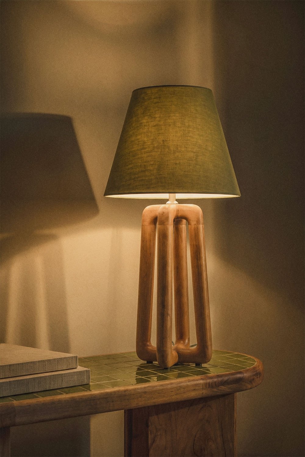 Lureva 40 cm mango wood table lamp base, gallery image 2