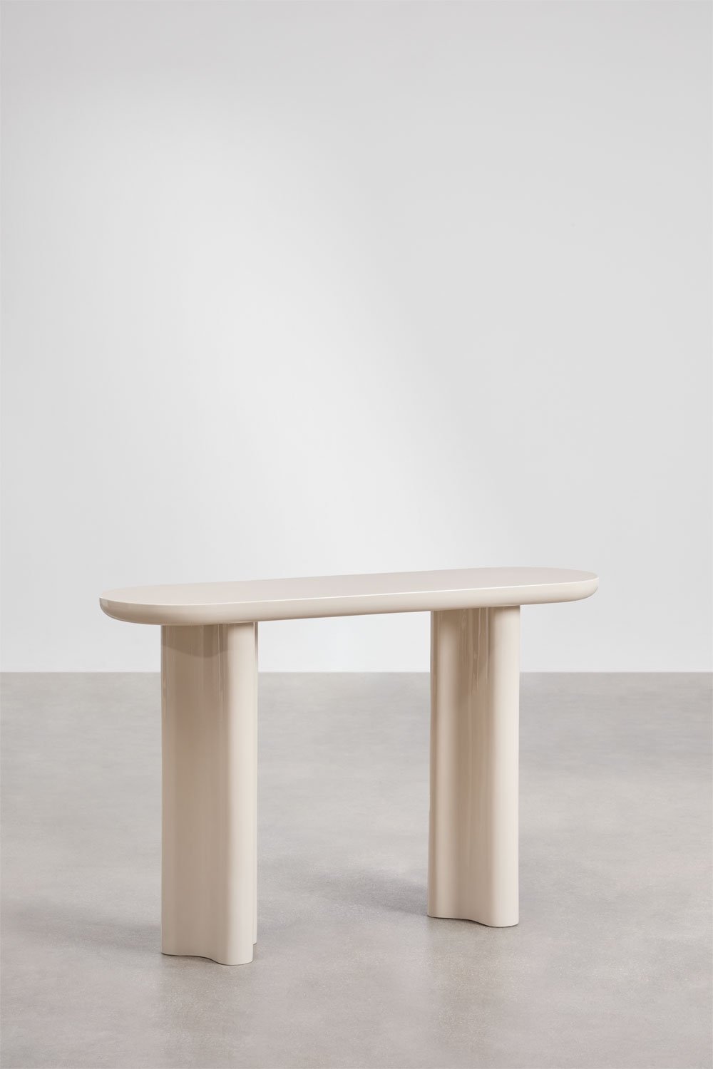 Oval 120x35 cm MDF Breoniz hallway console table, gallery image 5