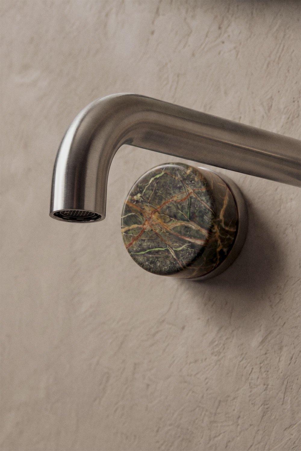 Gilstoin built-in basin mixer in brass and natural stone, gallery image 2