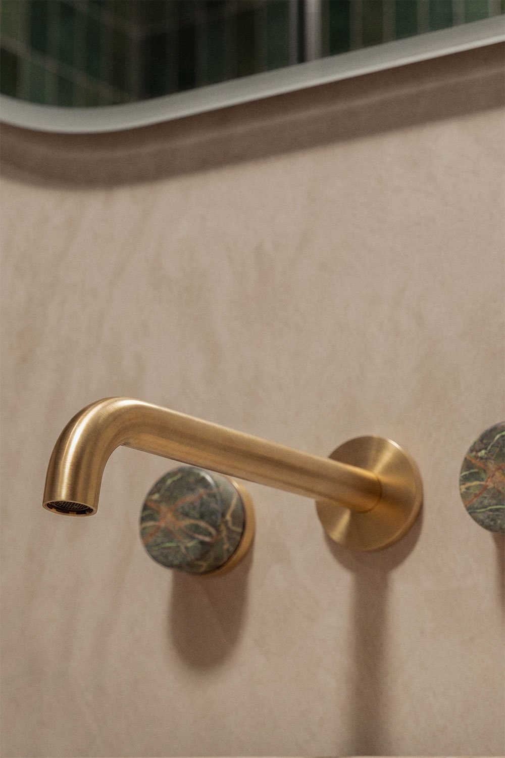 Gilstoin built-in basin mixer in brass and natural stone, gallery image 2