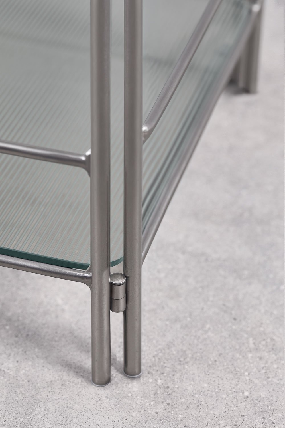 Idunai 30x80 cm bathroom shelf in stainless steel and glass, gallery image 7