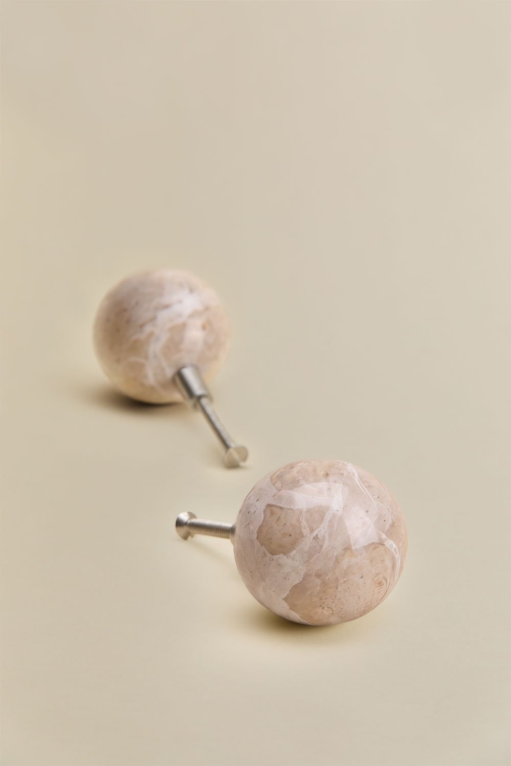 Pack of 2 handles in natural stone and stainless steel Wilster, gallery image 3
