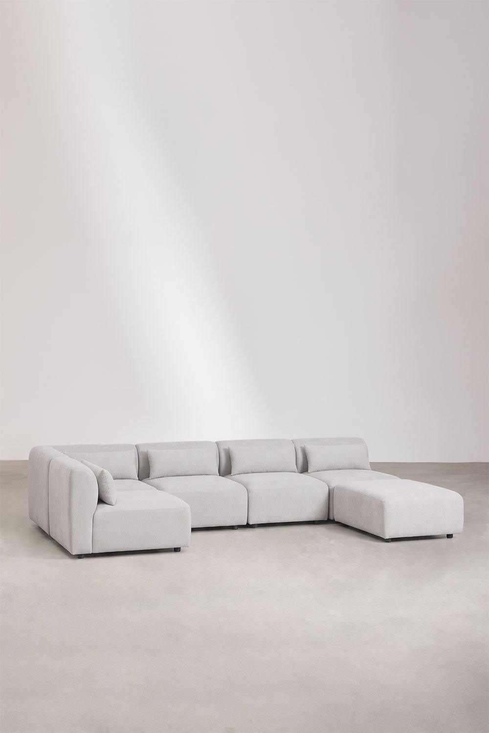 5-piece corner modular sofa with Fogler ottoman, gallery image 3