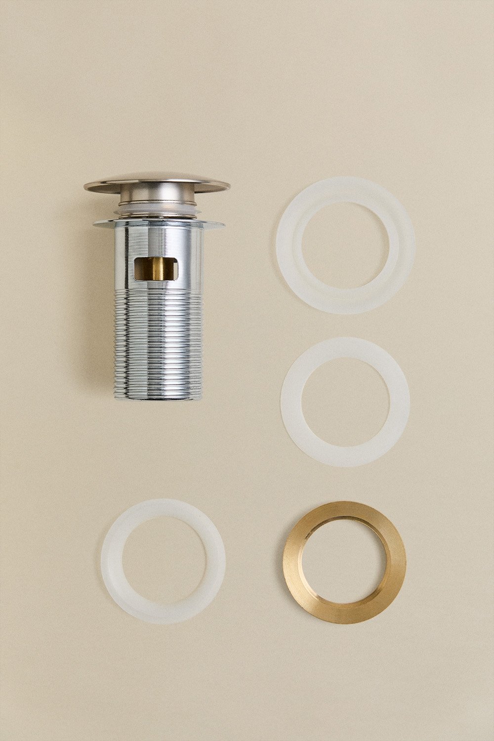 Gilstoin natural stone built-in basin mixer set and Orveta brass Click-Clack type basin drain valve, gallery image 7