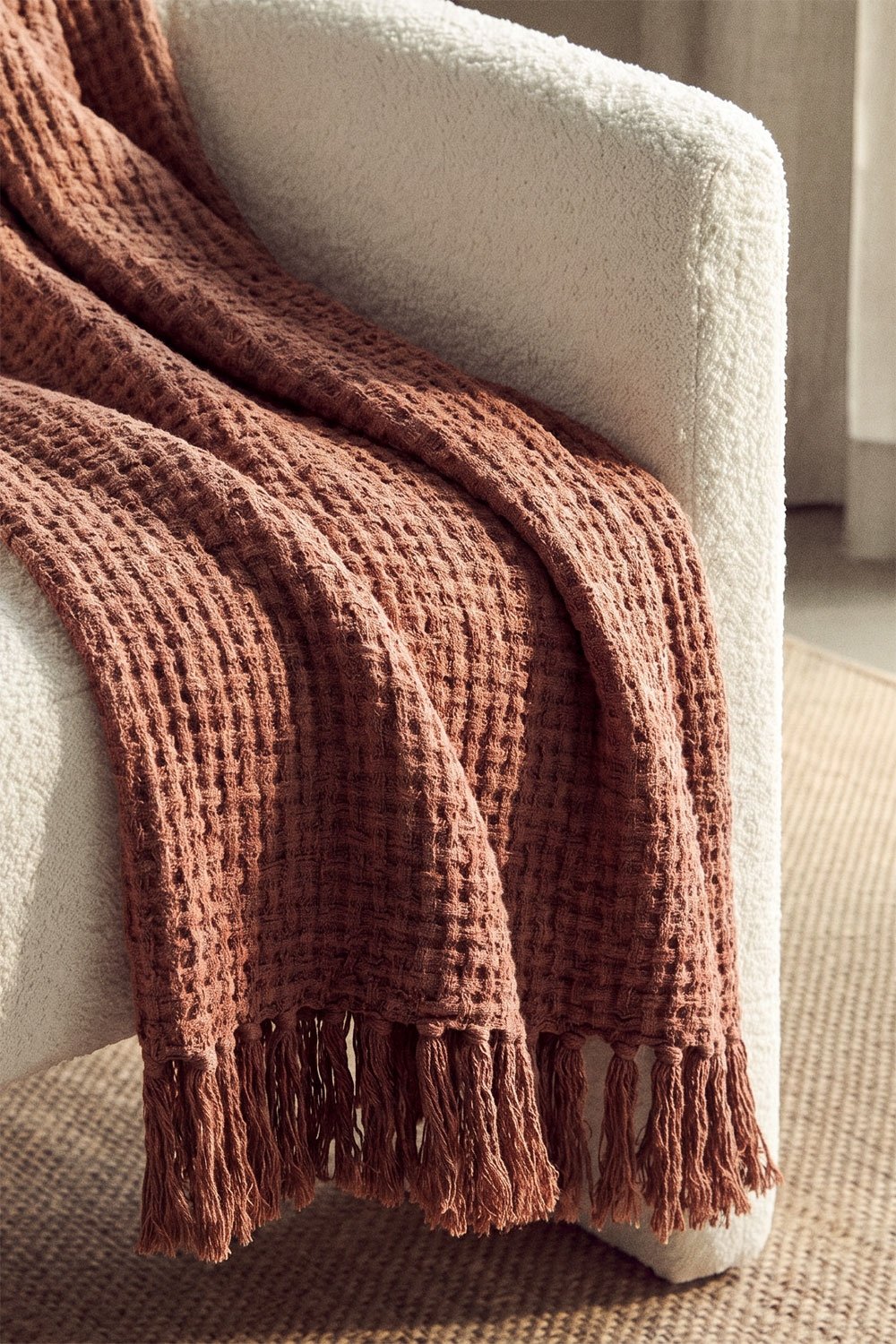 Chenille Tirset plaid blanket, gallery image 2