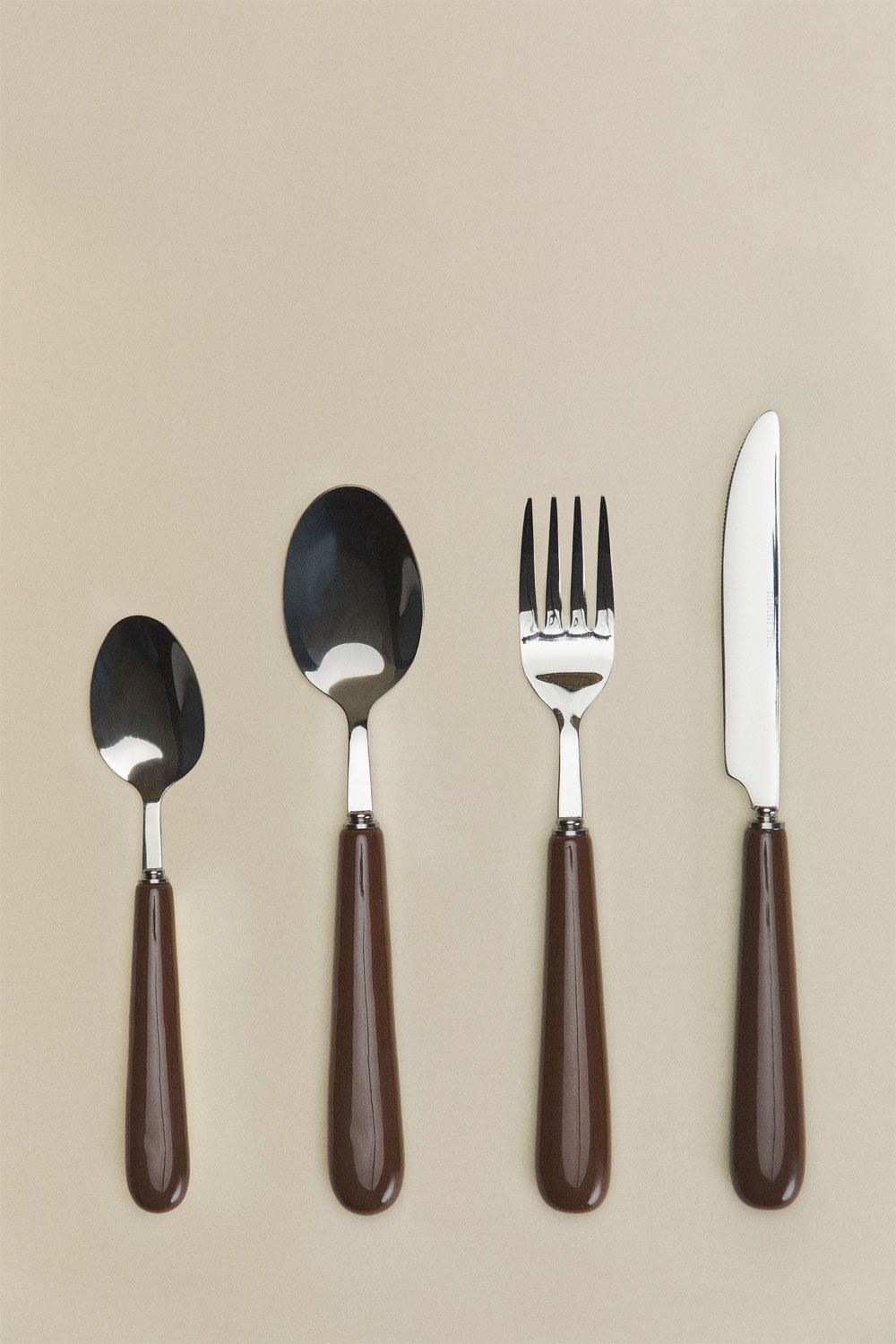 16-piece cutlery set in stainless steel and ceramic Liamar, gallery image 2