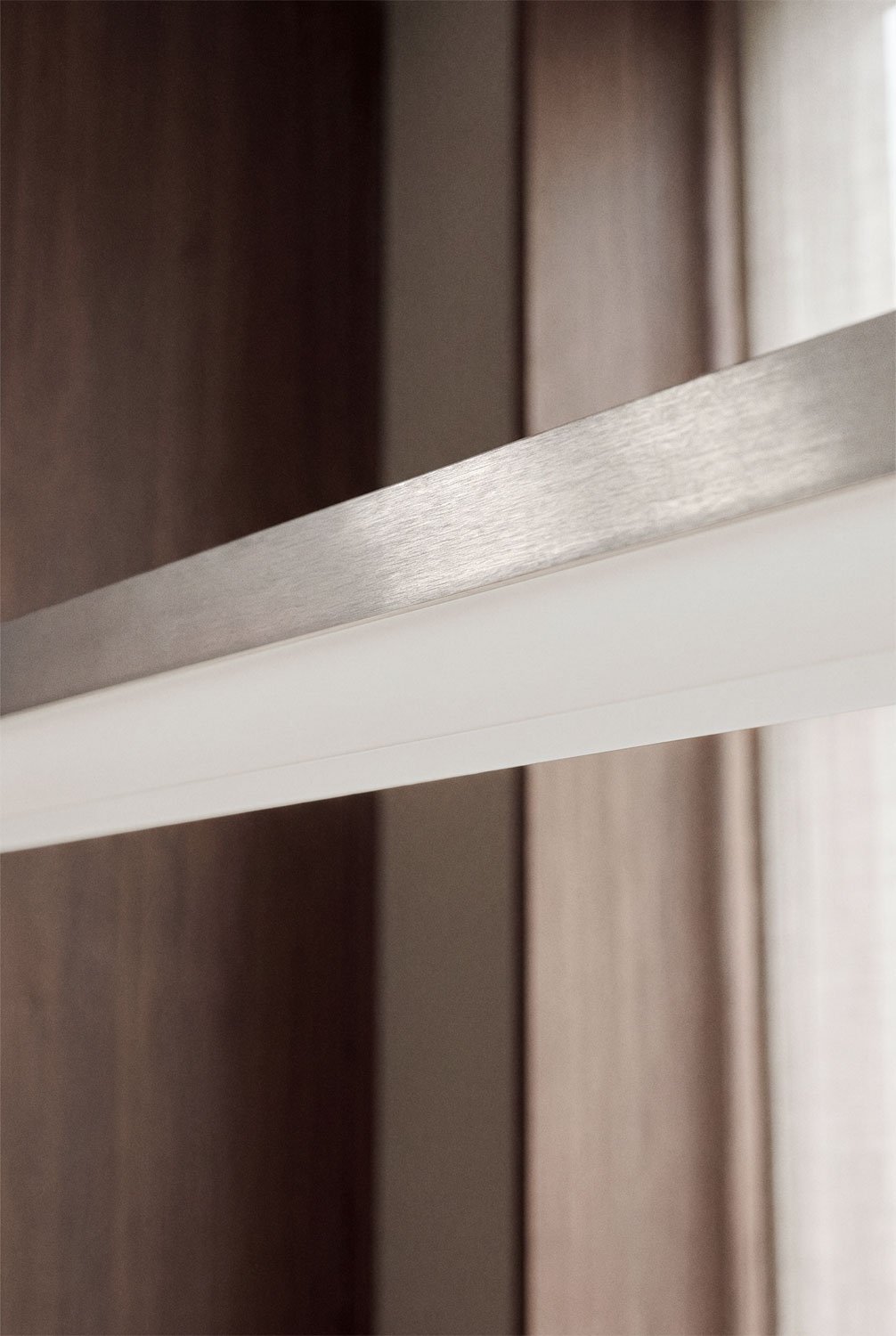 Joren linear pendant ceiling lamp ↔︎120 cm LED in aluminum, gallery image 2