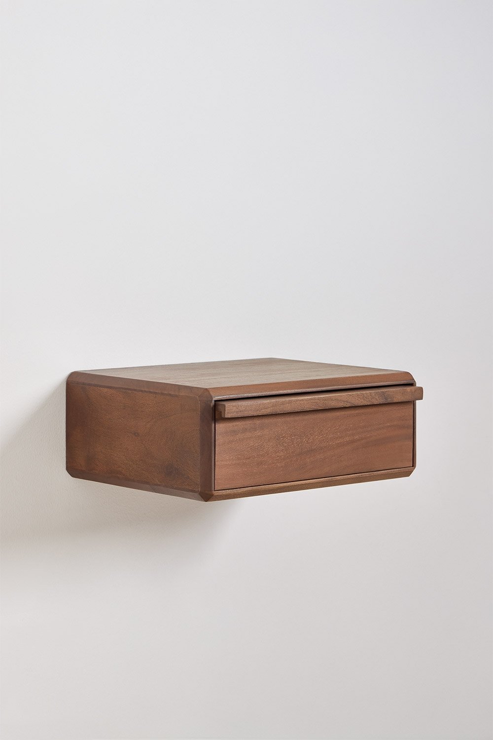 Floating bedside table 40x30 cm in Nordilan acacia wood, gallery image 3
