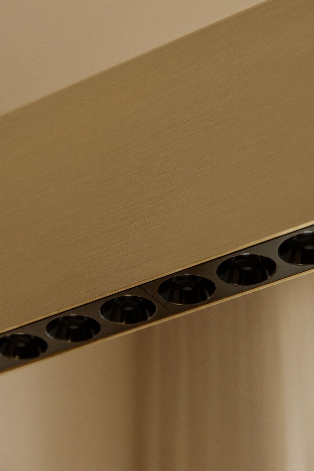 LED linear pendant ceiling lamp 120 cm with indirect light in aluminum Airali, gallery image 2