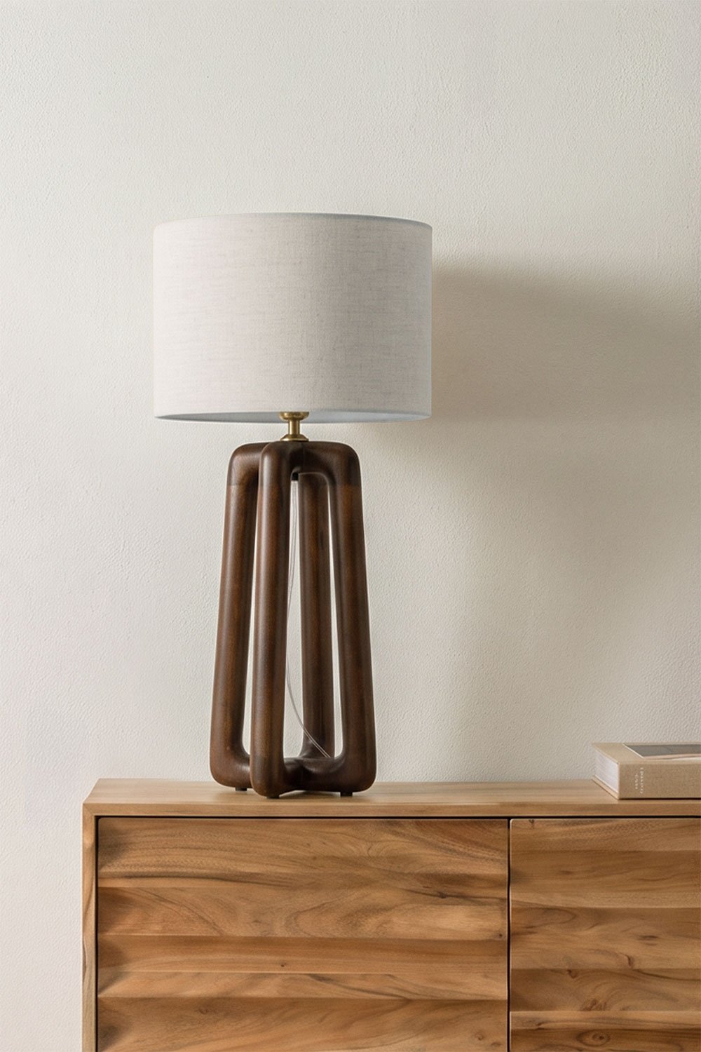 Lureva mango wood table lamp, gallery image 1