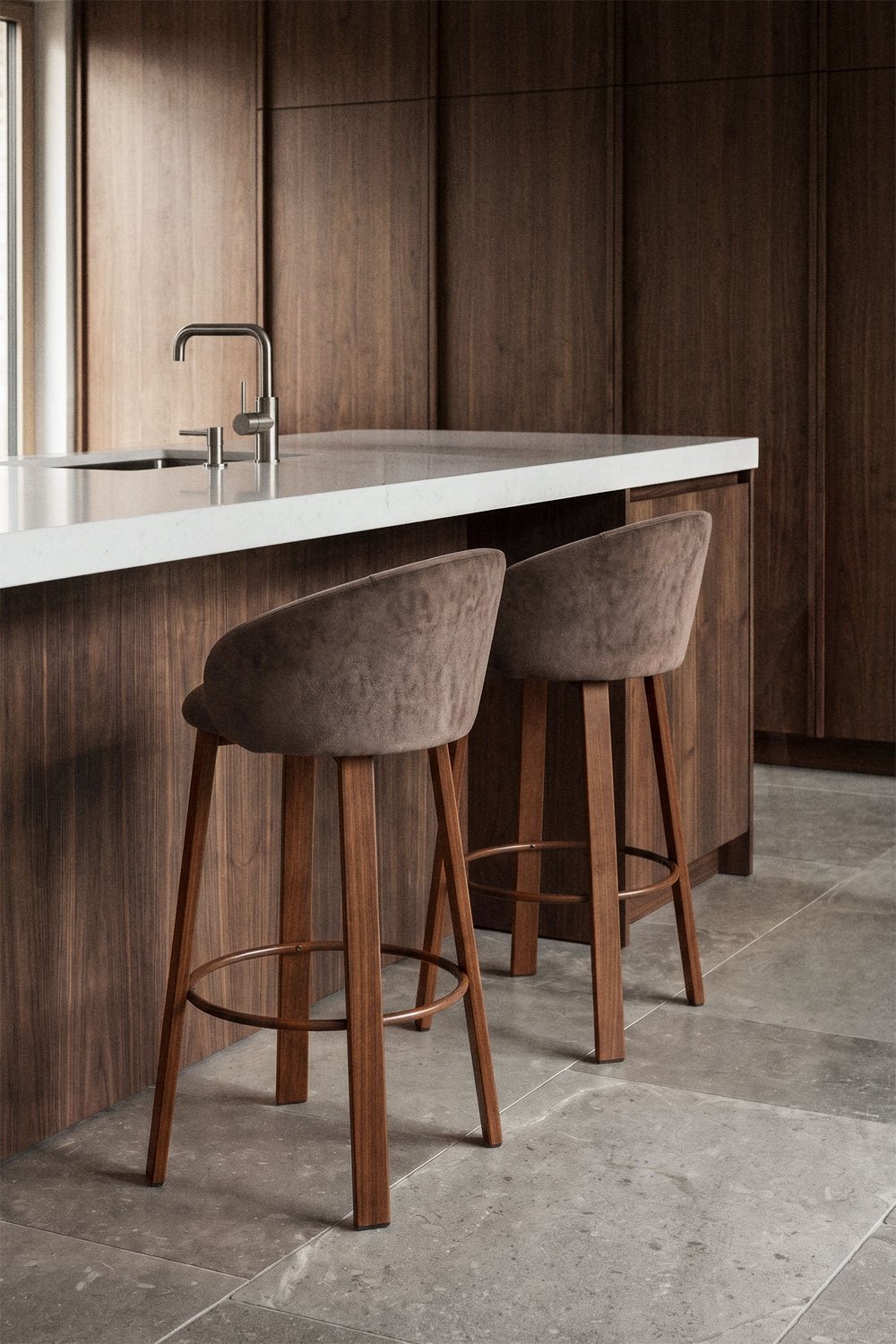 Nairea upholstered high stool, gallery image 1