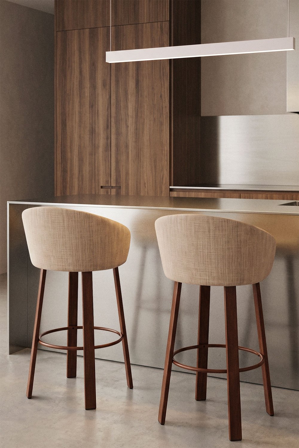 Nairea upholstered high stool, gallery image 1