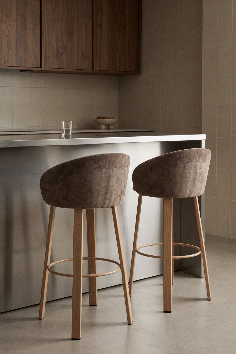 Nairea upholstered high stool, gallery image 1
