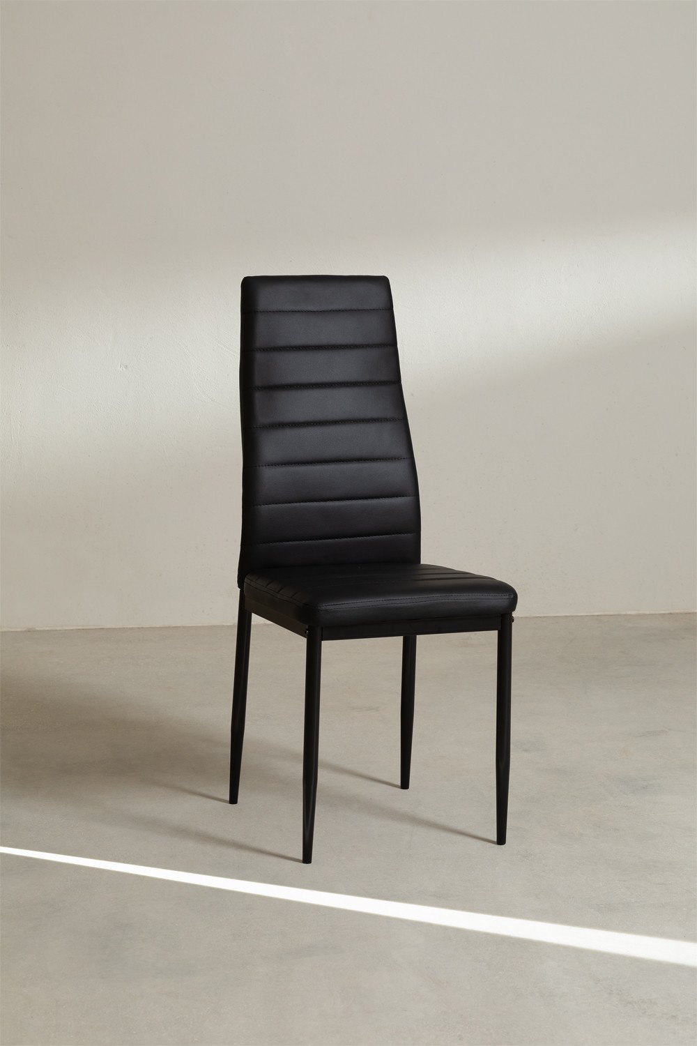 Leatherette & Steel Dining Chair Tiggy, gallery image 703145