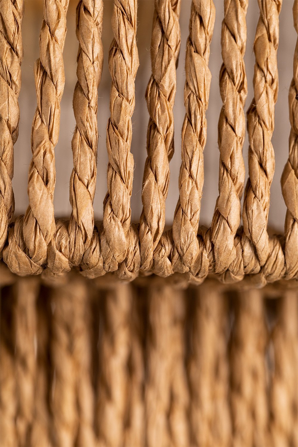 Hanging ceiling lamp in braided paper Kena, gallery image 5