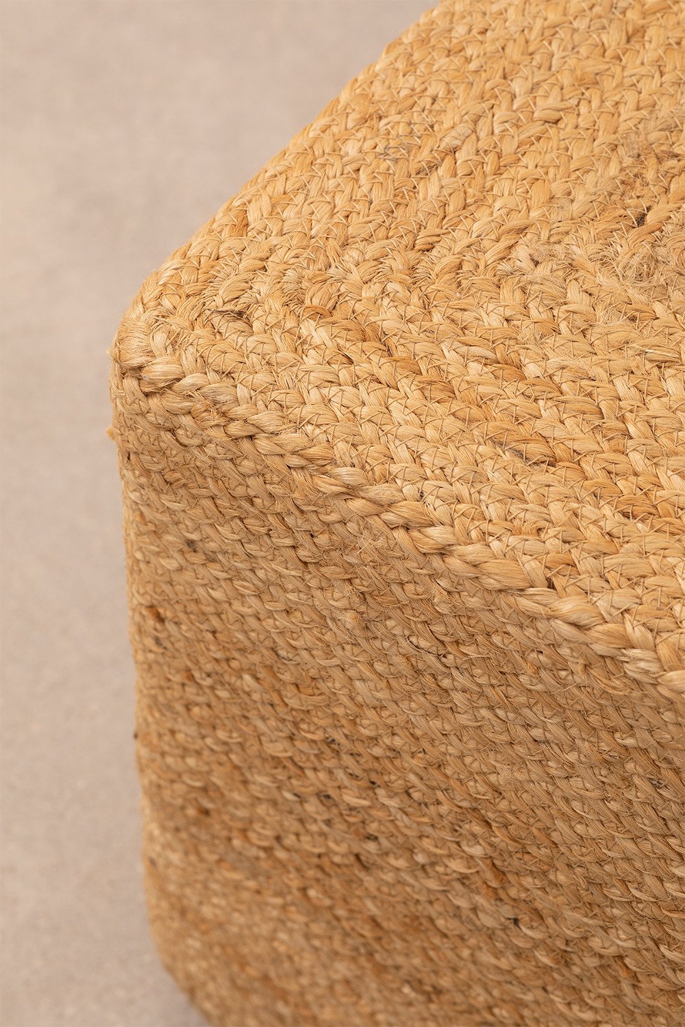 Natural Jute Square Pouffe Orsen, gallery image 4