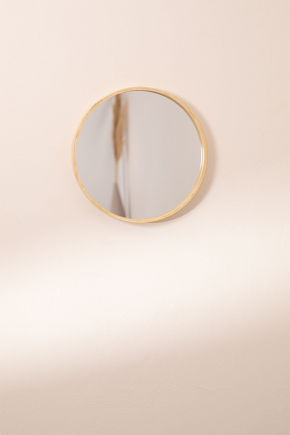 Round Wooden Wall Mirror Yiro, gallery image 1