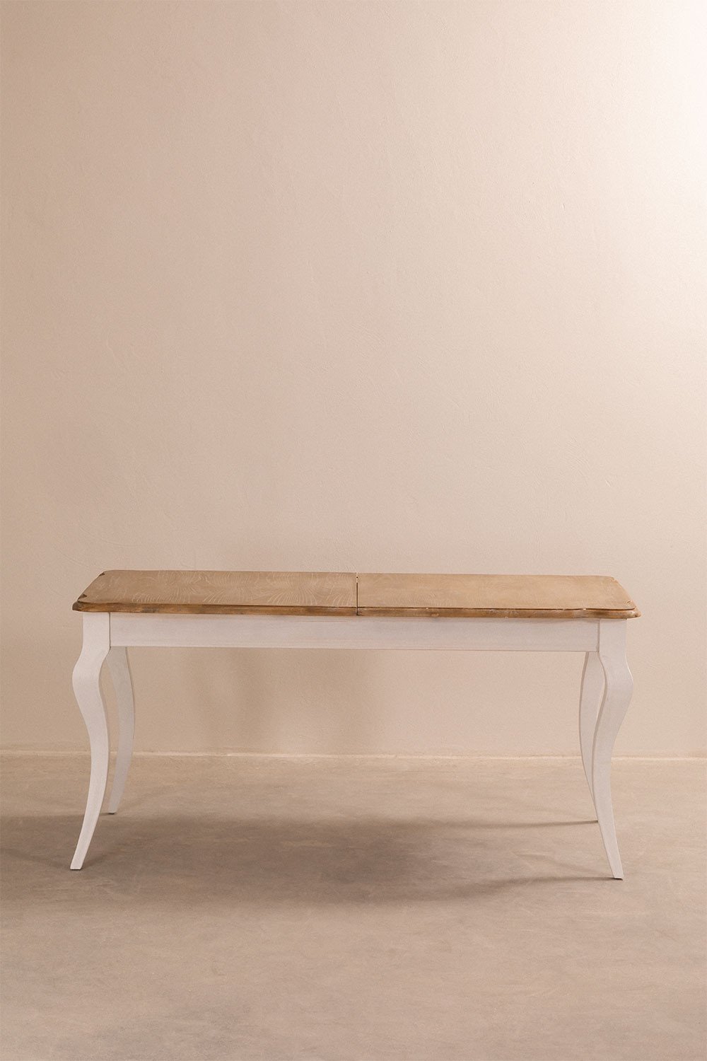 Extendable Wood Dining Table (160-190x80 cm) Grayse, gallery image 1