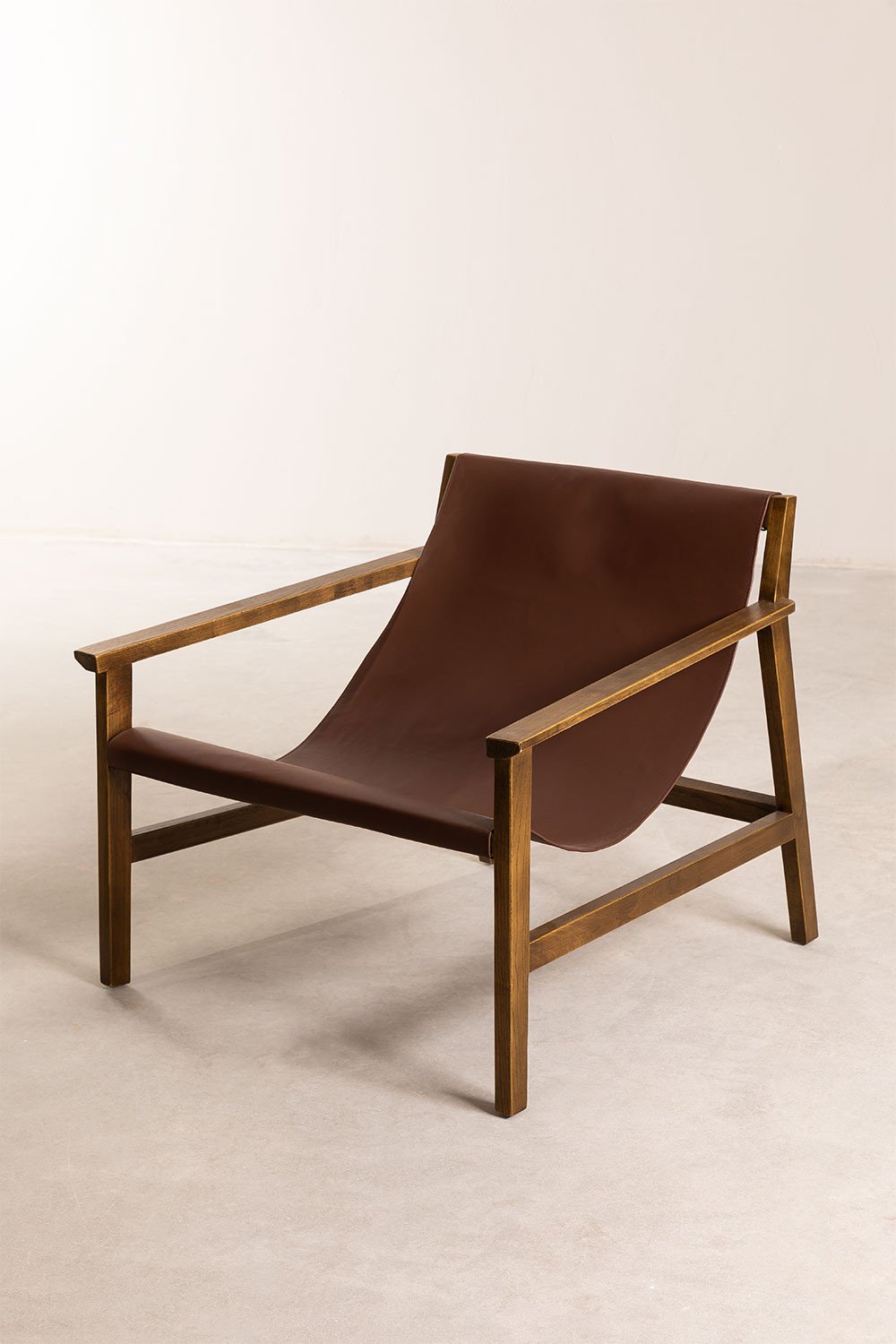 Wooden Leatherette Armchair Harris, gallery image 1