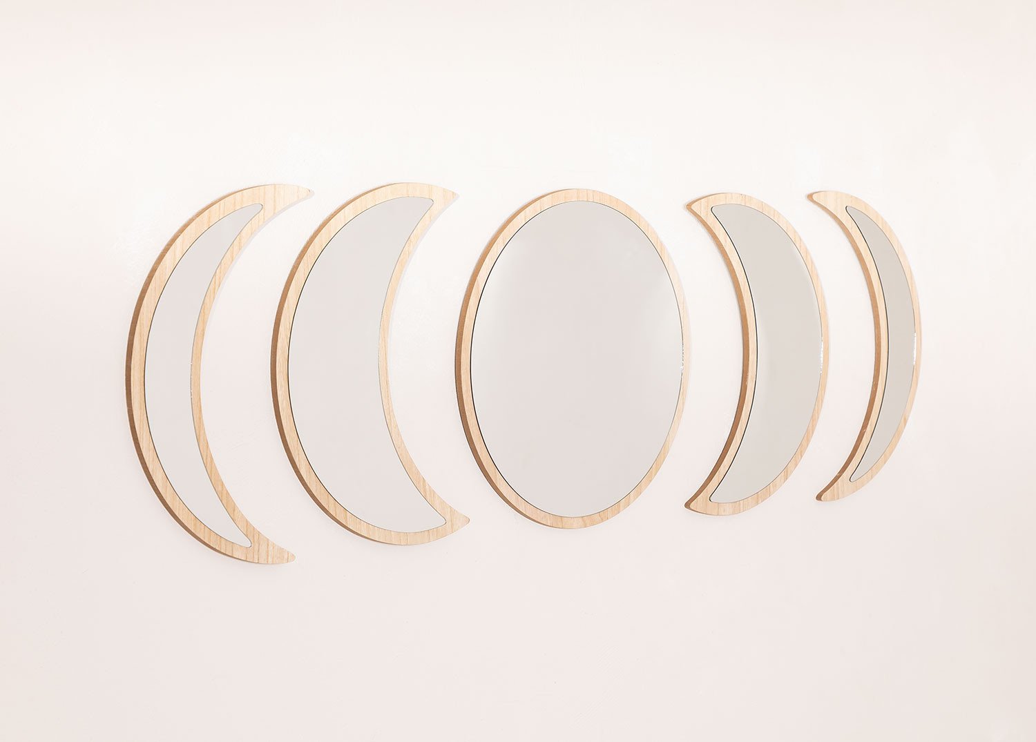 Estel 5 pcs wooden wall mirrors , gallery image 2