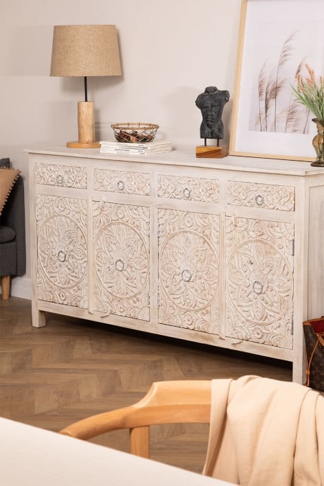 Wooden Sideboard with Drawers Dimma Style