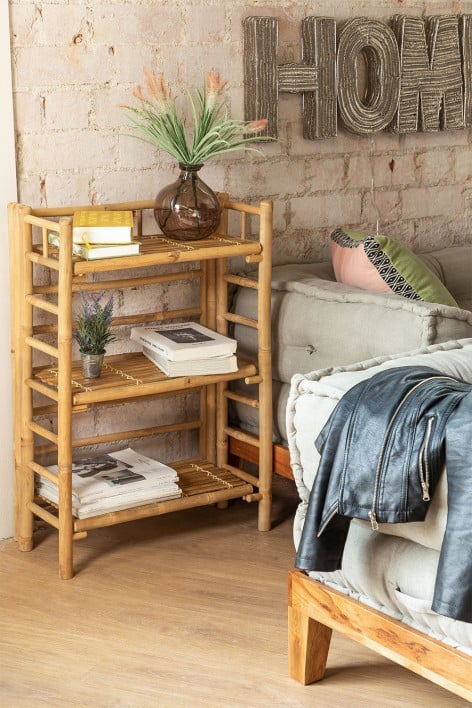 Bamboo 3-Shelf  Bookcase Iciar