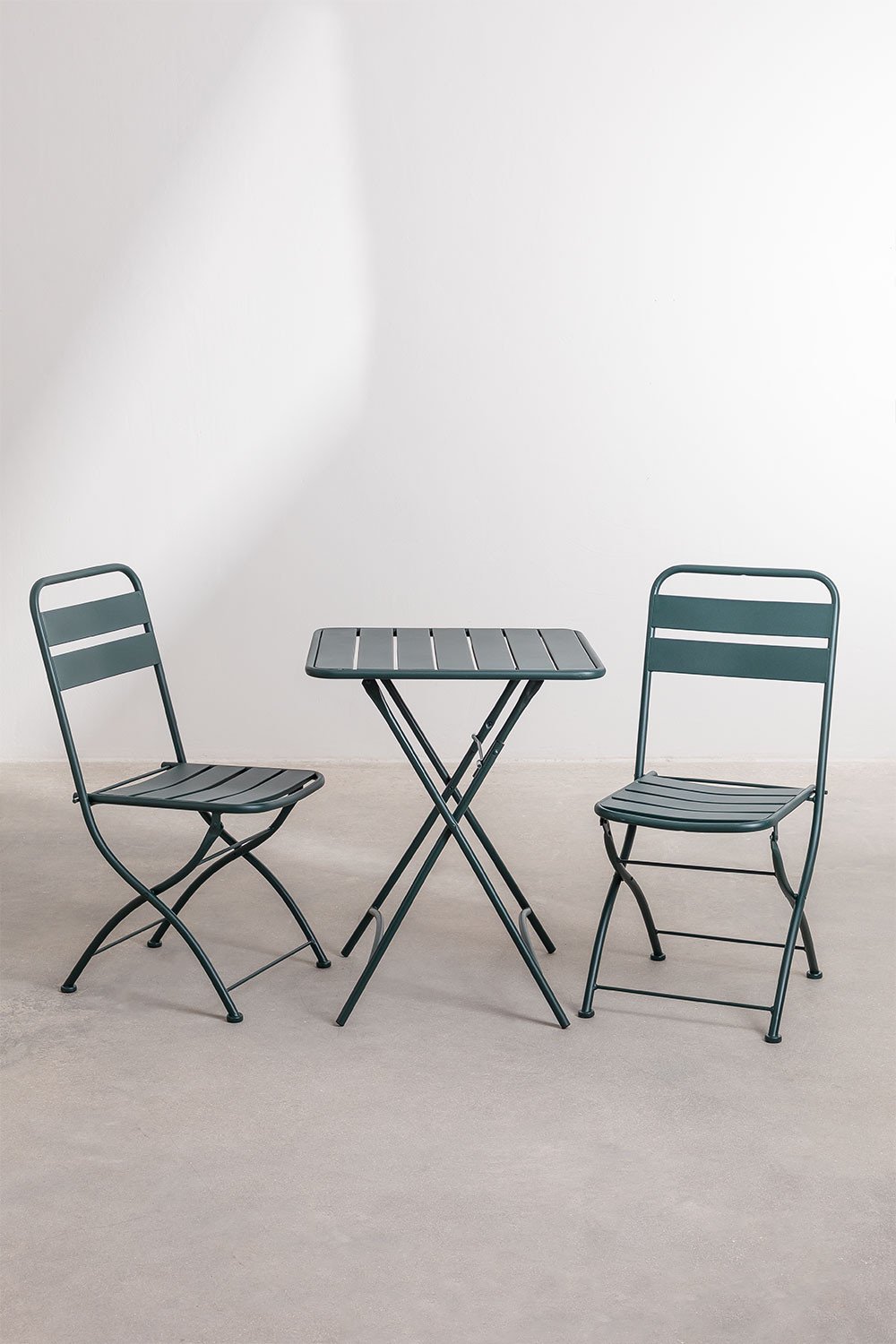 Janti Garden Table Set (60x60 cm) and 2 Folding Chairs      , gallery image 2