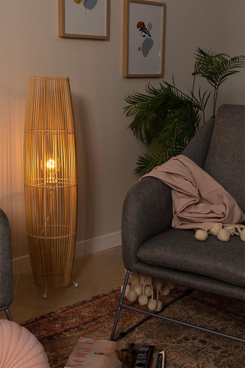  Bamboo Floor Lamp Khumo, gallery image 9